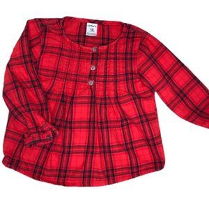 Carter’s Red and Black flannel plaid for 18 months